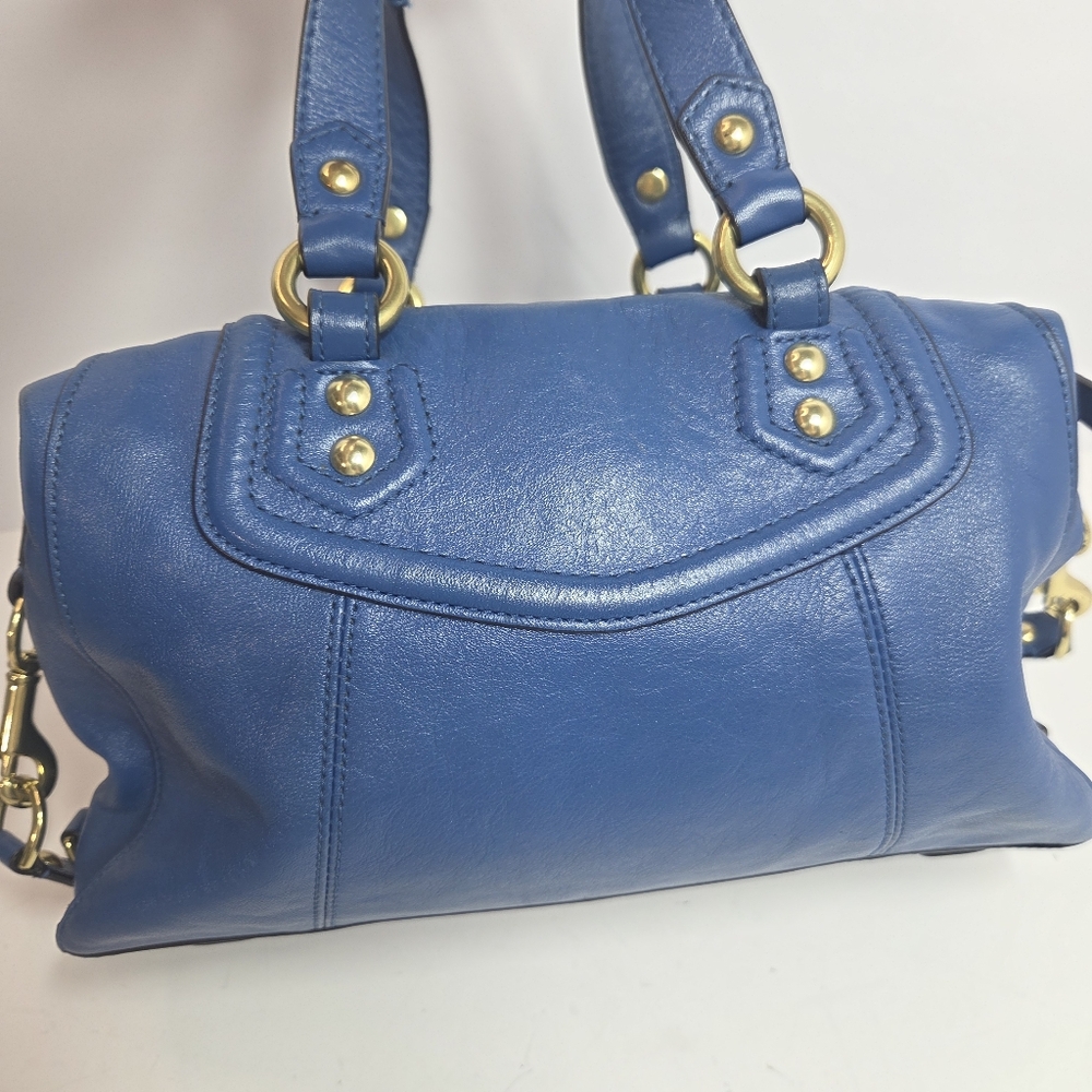 coach ashley leather satchel 2way carry f 19247 gold tone hardware euc - Picture 5 of 14